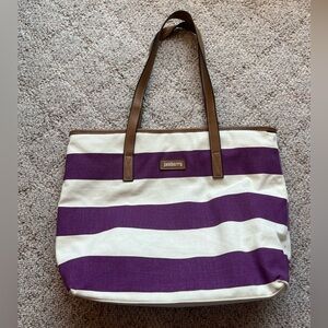 Jamberry Purple Striped Shoulder Bag